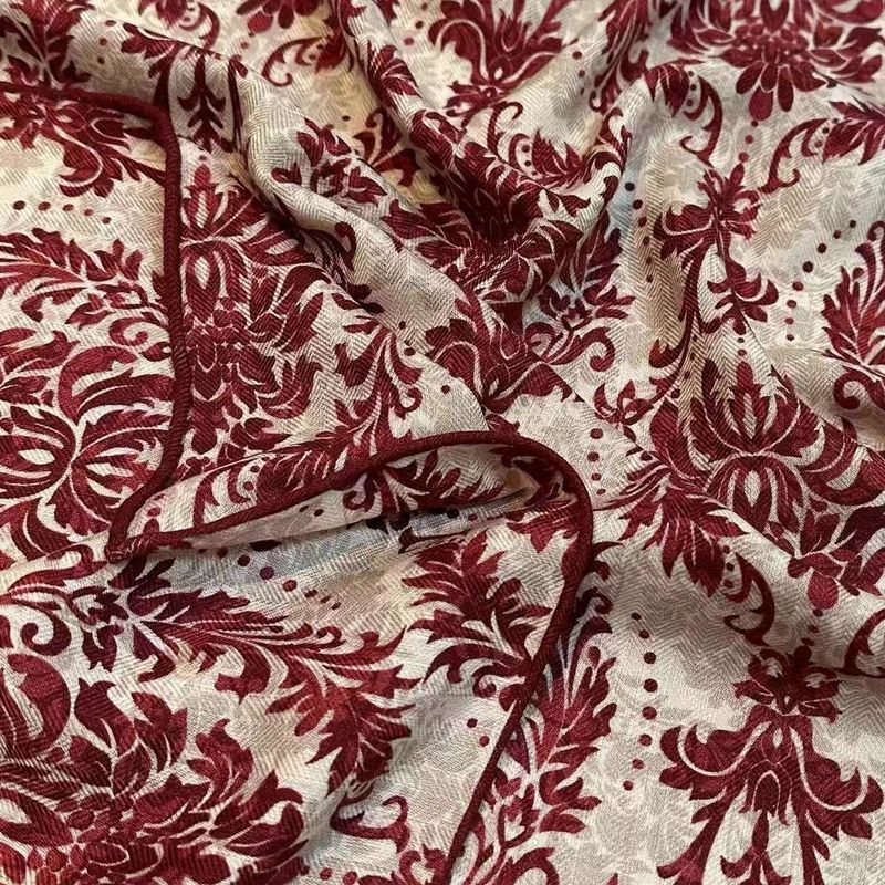 Sciarpa quadrata in vera seta e lana di alta qualità, elegante, alla moda, autunno inverno, stile giovanile, 65 cm, di Mulberry_voghion.com