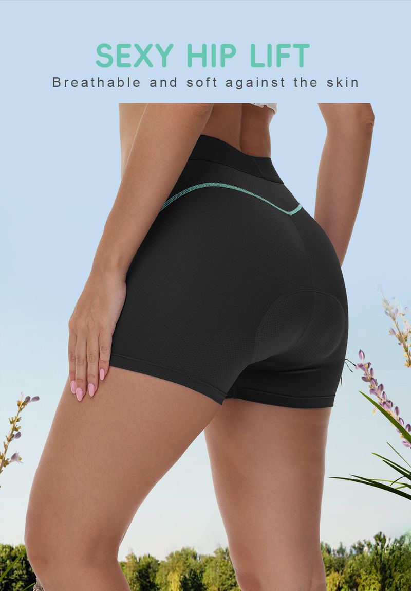 Sous-vêtements d'été 2025, coussinets absorbants en silicone, pantalons très élastiques, vêtements de cyclisme pour femmes_voghion.com