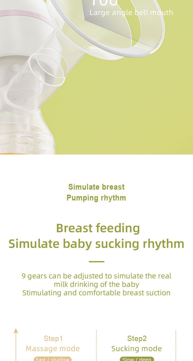 Mellpumpák Elektromos mellpumpa Intelligens Integrált Teljesen Automatikus Nagy Szívófejőgép Masszázs Kényelmes Csendes Mellpumpa_voghion.com