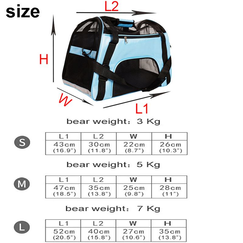 Cat Bags Soft Sided Portable Dog Carrier Mesh Breathable Carrier Bags For Cats Dogs Comfort Foldable Handbag Pet Transport Bag_voghion.com