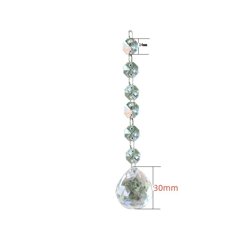Cross-Border Transparent Crystal Bead String Hat Snowflake Ice Christmas Tree Decoration Wedding Lighting_voghion.com