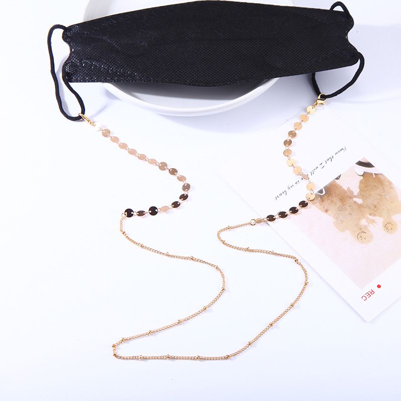 Cadena para auriculares de metal con cadena para gafas con cristales de perla y retención de color chapada en oro_voghion.com