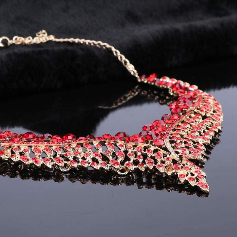 Set di gioielli da donna con strass da sposa in cristallo con strass_voghion.com