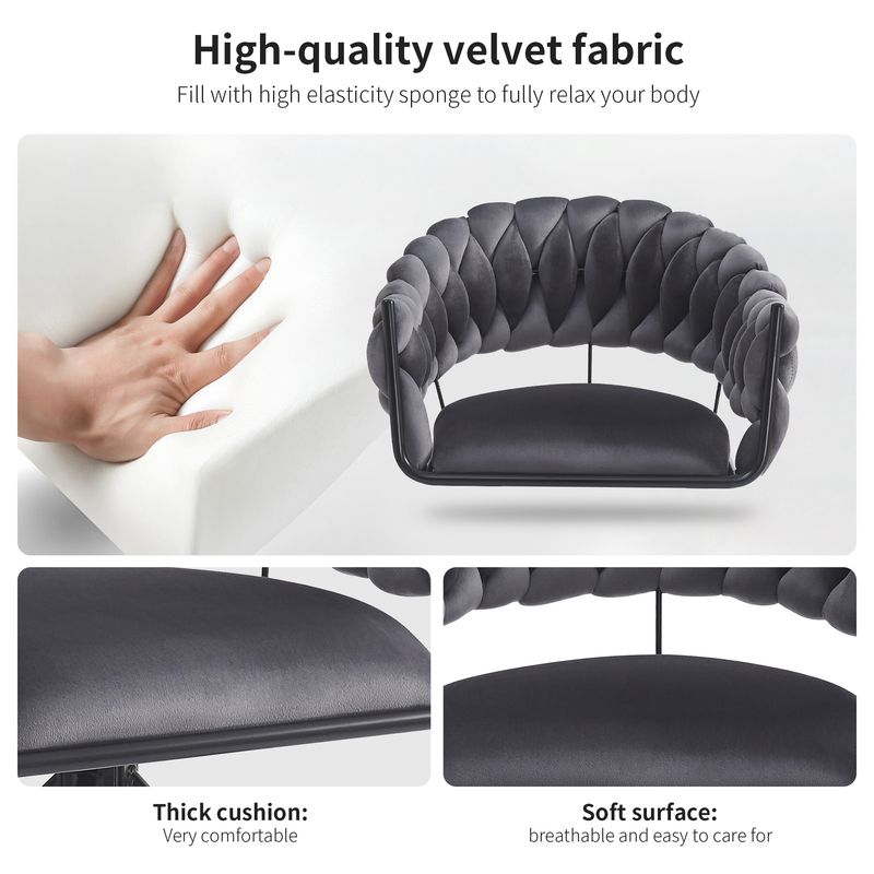 6er Set Samt Esszimmerstühle Mit Klauenbeinen, Grau_voghion.com