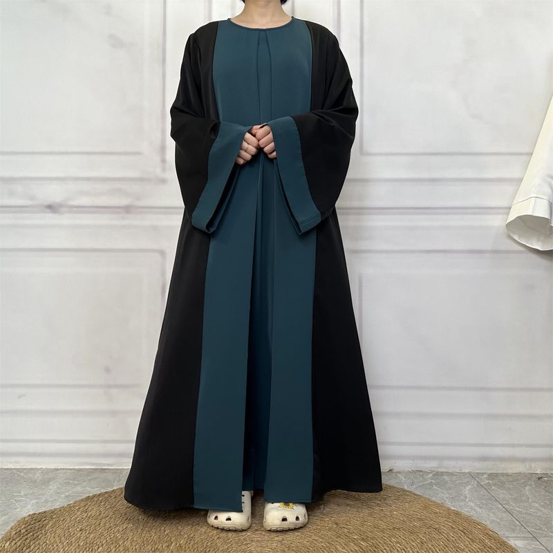 Nuevo diseño de Abaya musulmana Nida, vestido de lujo para mujer de Dubái con velo, caftán islámico marroquí negro, ropa informal modesta para Ramadán y Eid._voghion.com