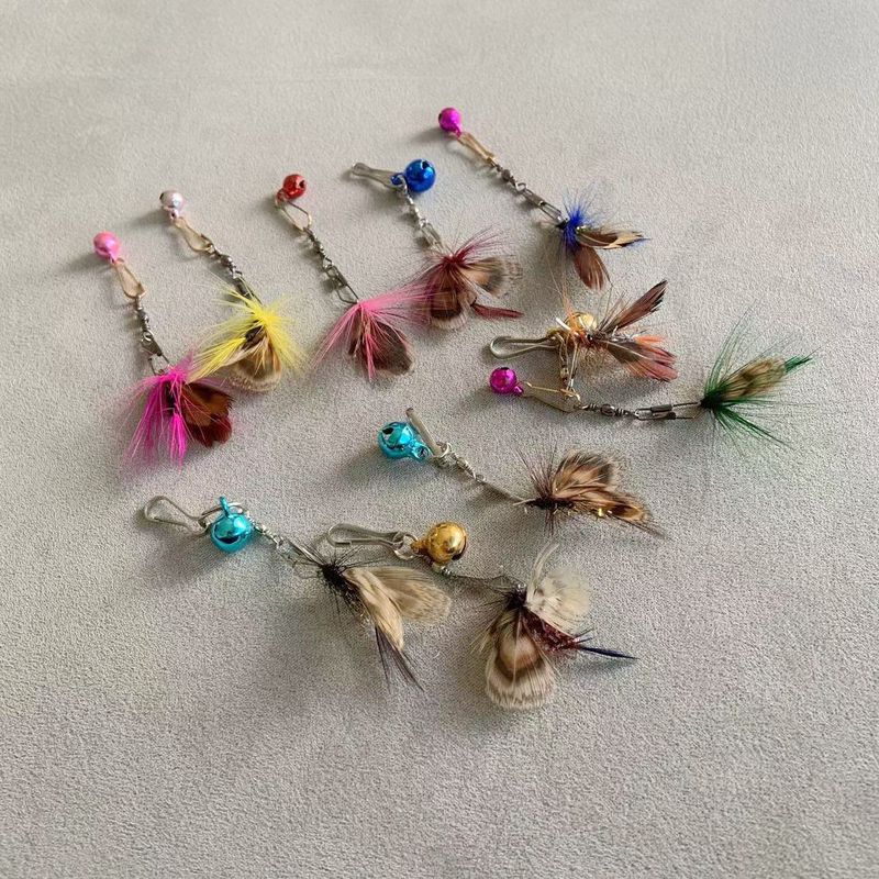 Small flying insect cat teaser pole replacement head feather Interactive cat toy 2023 new pet supplies cat teaser stick_voghion.com