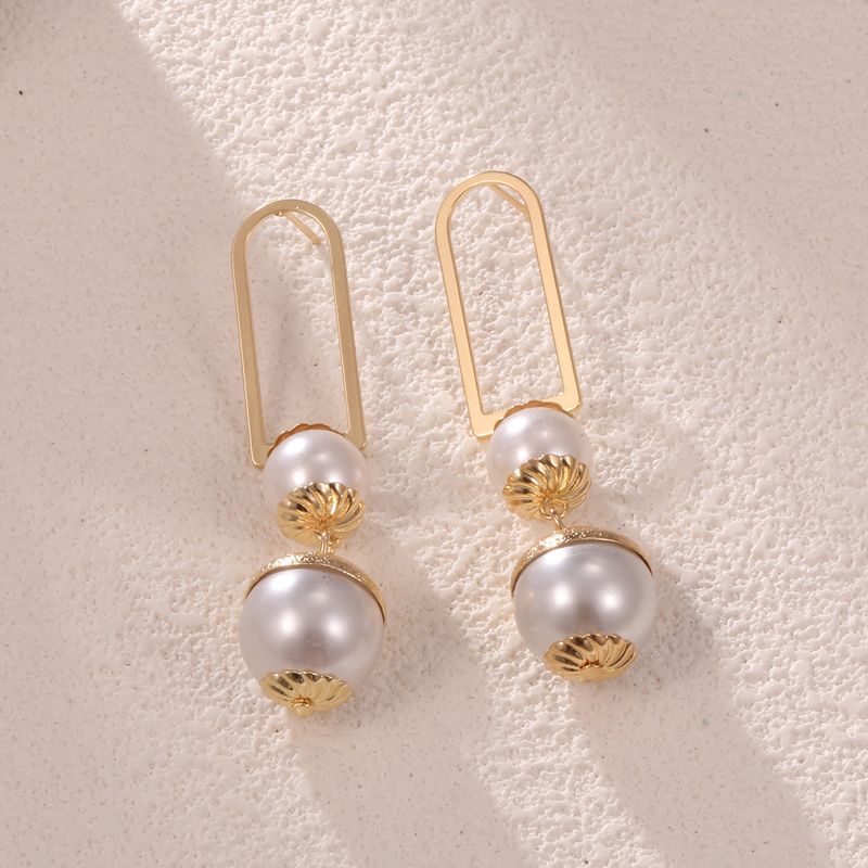 Schmuck INS Französisch High Fashion Elegante Exquisite Perle Shell Perlen Licht Luxus Ohrringe Ohrstecker_voghion.com