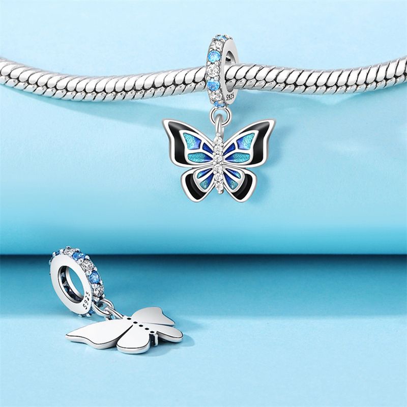 Gioielli da donna in argento sterling 925 con perline, di alta qualità, a forma di farfalla, fai da te, accessori per gioielli, pendenti_voghion.com