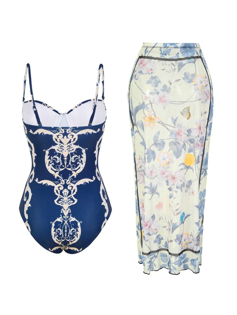 Vêtements pour femmes Maillot de bain pour femmes Slim Rétro Jupe portefeuille rétro Maillot de bain une pièce Maillots de bain chauds_voghion.com