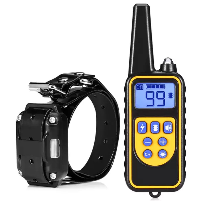 Dog Training Collar Electric Remote Pet Control Waterproof Rechargeable LCD Display Pet Collar All Size Shock Vibration Sound_voghion.com