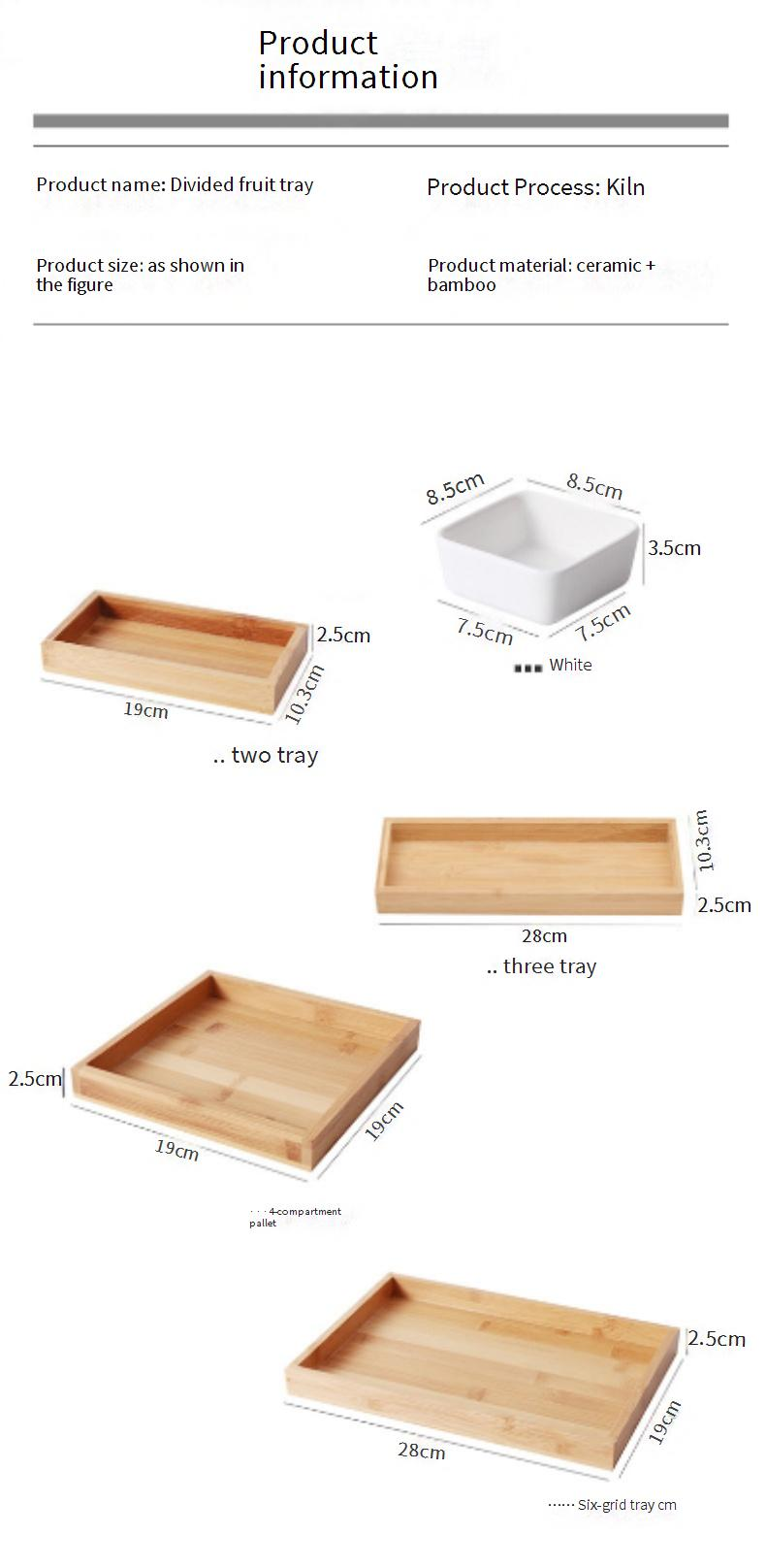 Hausgarten-Obstteller, unterteilt in Snacks, Nüsse, Snackschale, Süßigkeiten, KTV, Gewürze, Dessert, Keramik, Trockenobstteller, Verpackungsbox_voghion.com