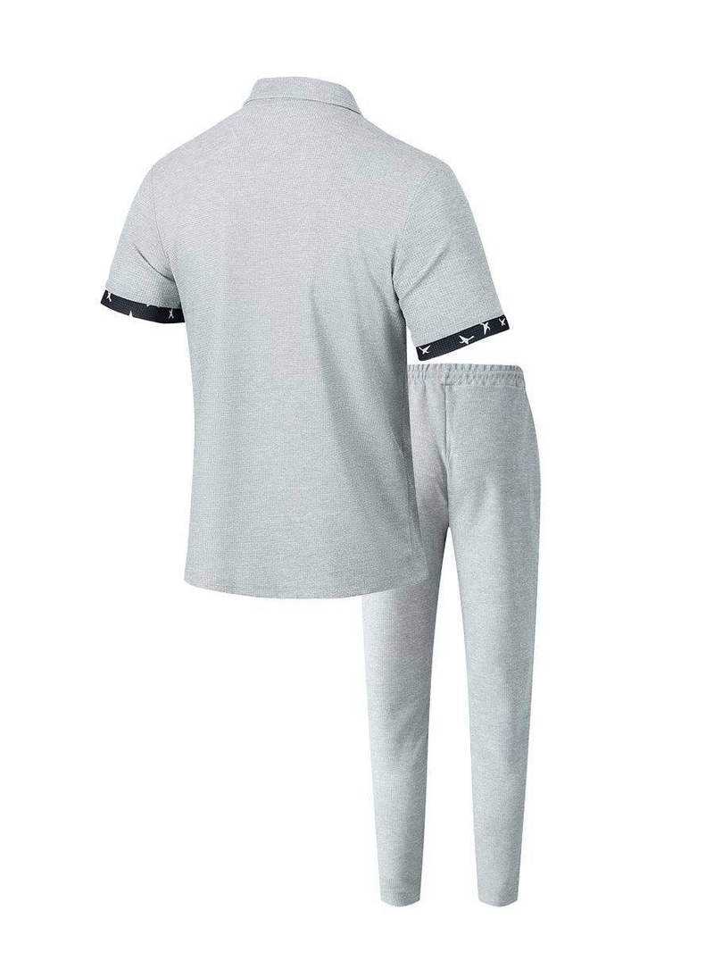 Summer Men's New Short-sleeved Trousers Two-piece Sports Fashion Leisure Suit_voghion.com