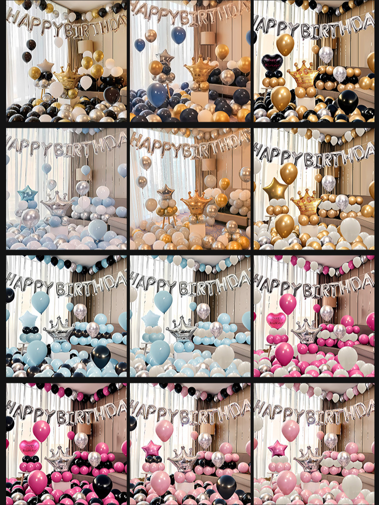 Palloncini e accessori, set di decorazioni per feste di buon compleanno, 18 anni, palloncini con numeri, sfondo, accessori per foto, per ragazzi e ragazze._voghion.com