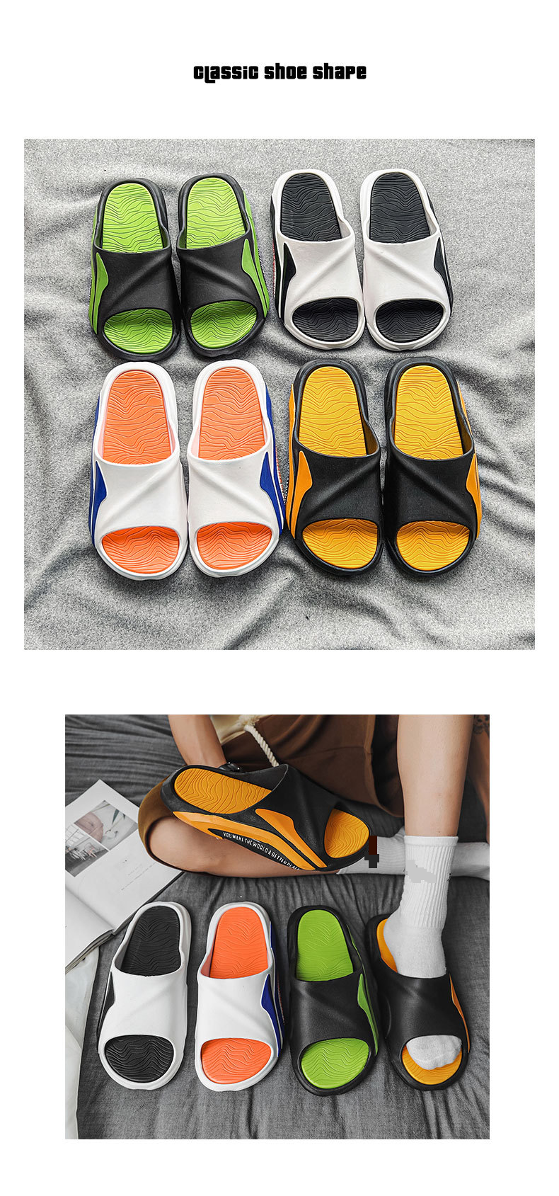 Men’s Shoes Summer Fashion Slippers For Men All Match Non Slip Slippers Thick Soled Comfortable Beach Sandals Men's Flip Flops_voghion.com