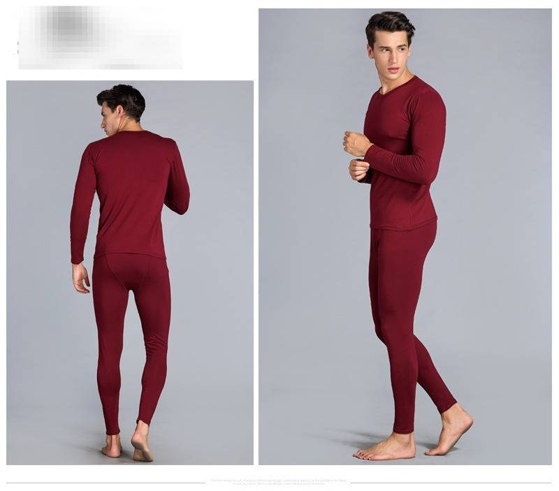Ensemble de sous-vêtements thermiques en coton lycra pour hommes et femmes - Couche de base douce, respirante et extensible pour un confort tout au long de la journée_voghion.com