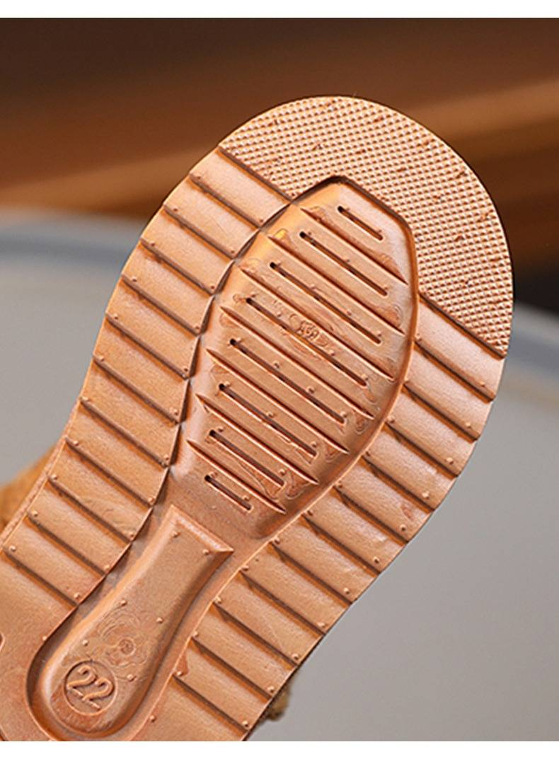 Stivali da neve invernali per bambini con fodera in pile - Stivali caldi con suola morbida per ragazzi e ragazze, stivali comodi e antiscivolo per bambini (nero/grigio/cachi)_voghion.com