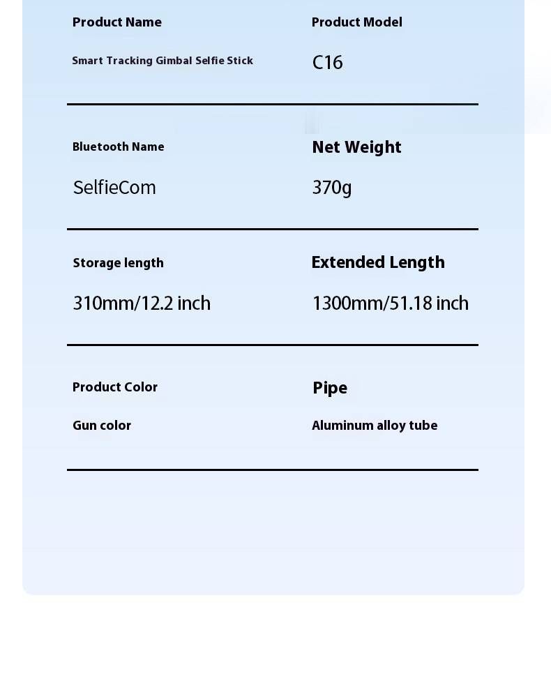 Gimbal-Stativ mit AI-Gesichtsverfolgung und magnetischen LED-Leuchten, 130 cm langer 4-Bein-Stabilisator für Live-Streaming/Vlogging, Bluetooth-Fernbedienung_voghion.com