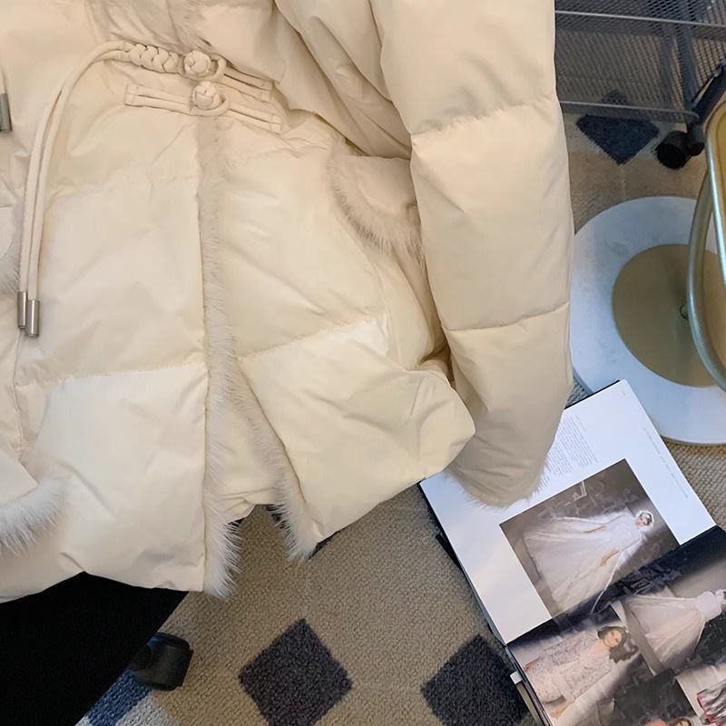 Retro-Chic Damen-Baumwollmantel mit Knotenknöpfen und Quasten – Stehkragen, geometrisches Muster, leichte Winterjacke_voghion.com