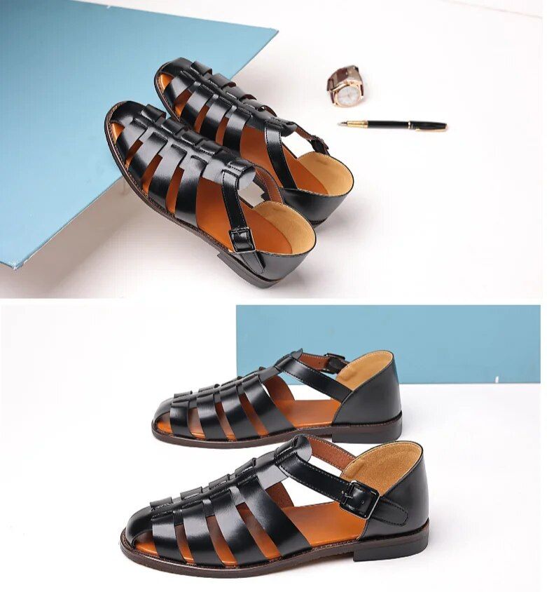 Große Größe 2024 neue Casual Sandalen Herrenmode Trend Römerschuhe_voghion.com
