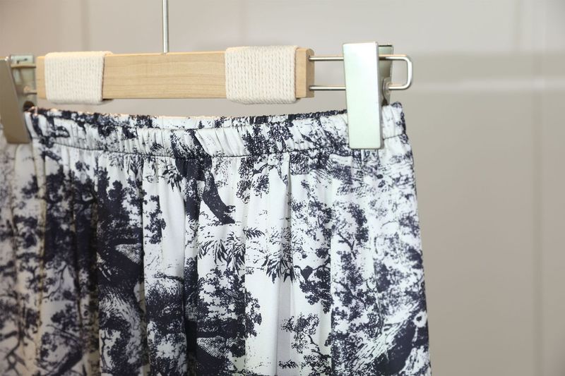 New style pajamas for women, national trend style, high-end national style ink painting, ice silk thick home clothes set, can be worn outside_voghion.com