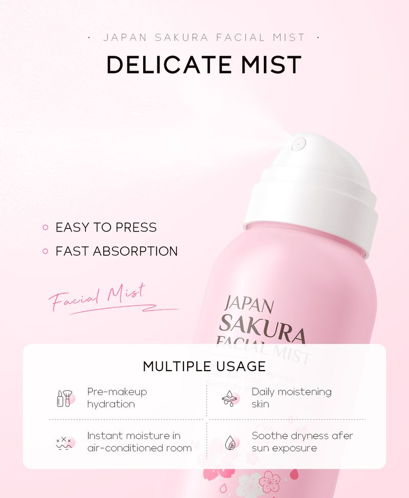 Laico Sakura Spray 100ml Hydraterende en Hydraterende Huidtoner Een Stuk Verzending_voghion.com