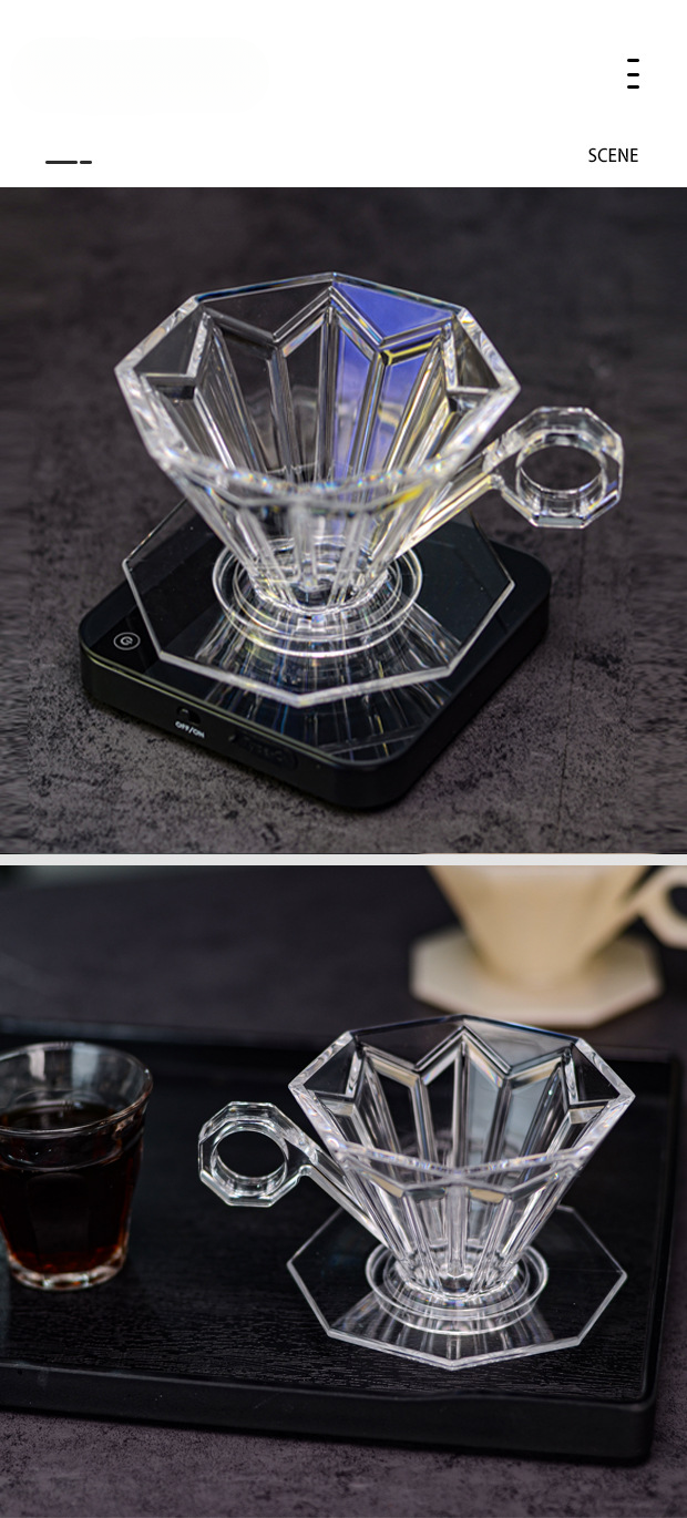 Laputa Resin Pour Over V60 Drip Filter Cup Household Coffee Pot Set_voghion.com