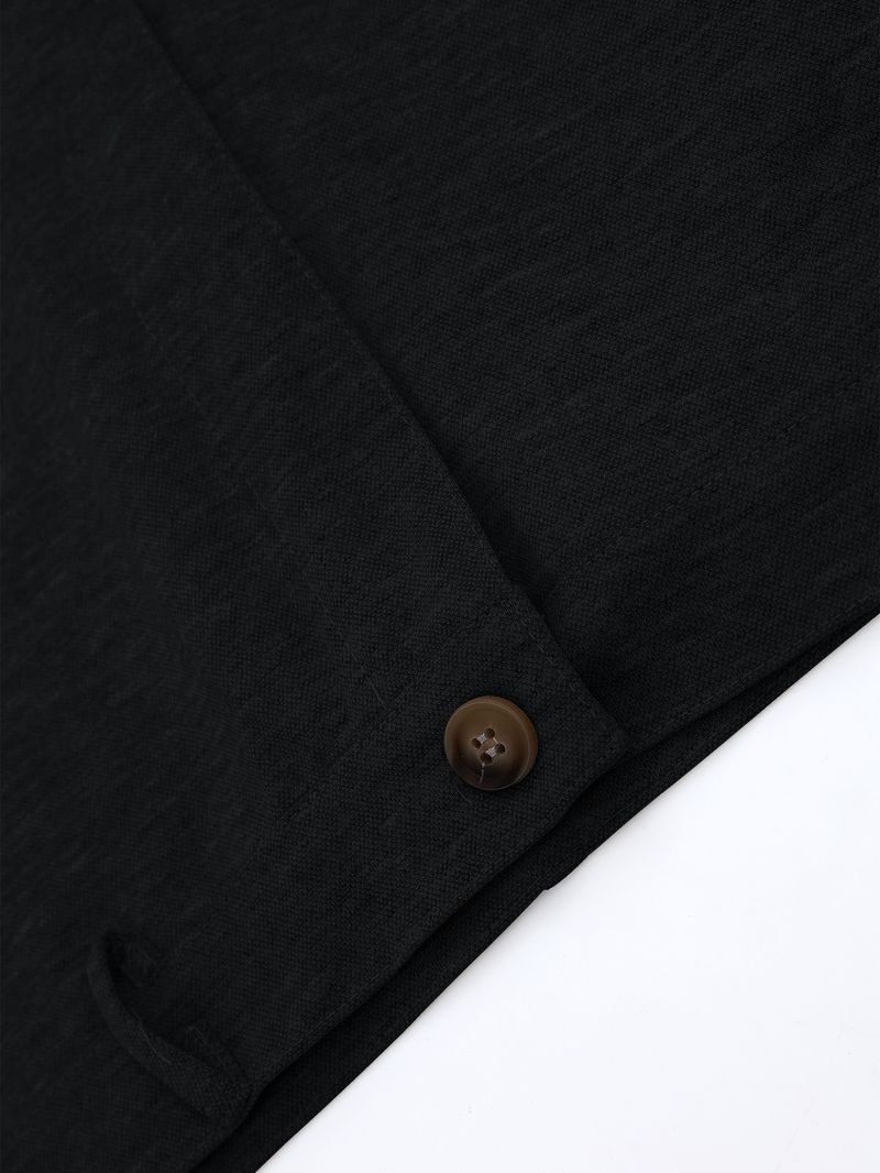 Men's Clothing High Elastic Four Season Texture Button Casual Pants Pants_voghion.com