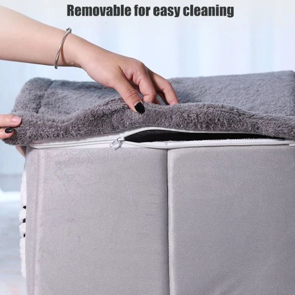 Indoor Warm Dog House Soft Pet Bed Tent House Dog Kennel Cat Bed With Removable Cushion Suitable For Small Medium Large Pets_voghion.com