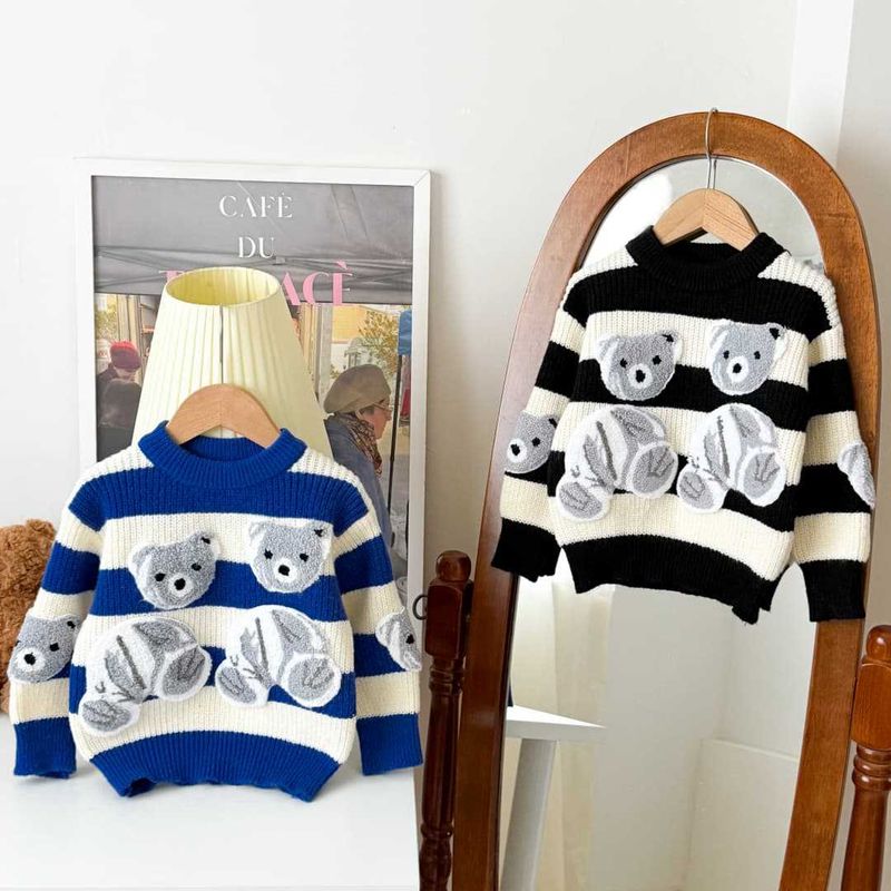 Maglione invernale per bambini, maglietta a maniche lunghe, scollo rotondo, autunno e inverno, abbigliamento caldo per bambini alla moda._voghion.com
