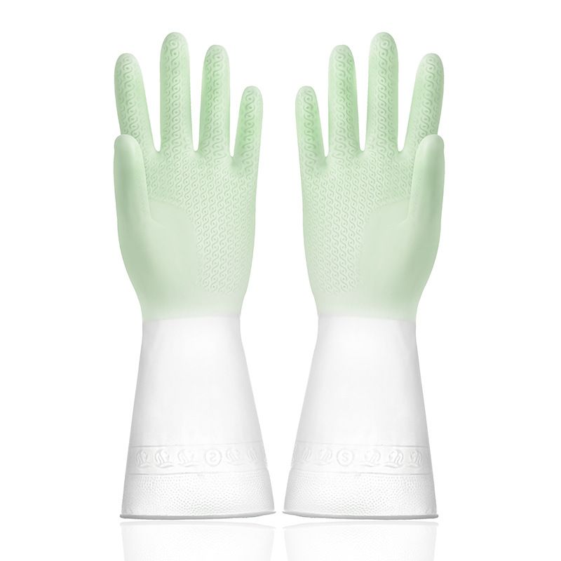 Gradient Color Latex Gloves For Women, Laundry, Household Cleaning, Dishwashing, Thin Non-Slip Waterproof Durable Type_voghion.com