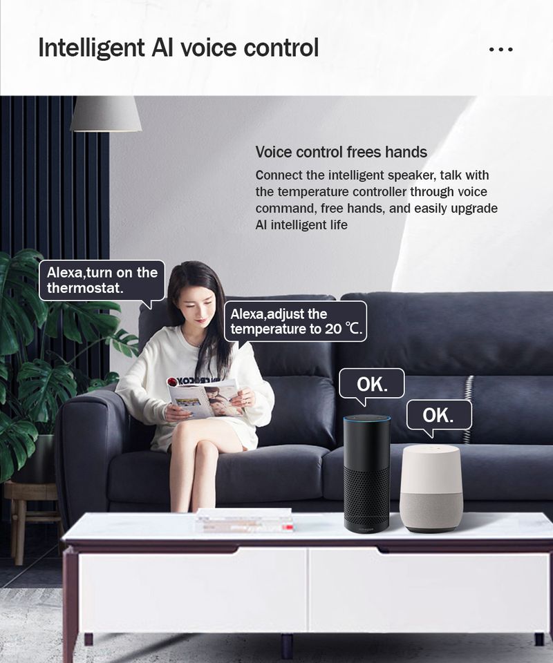 WiFi Akıllı Termostat Sıcaklık Kontrol Cihazı Elektrikli veya Isıtma TRV Su Gaz Kazanı Uzaktan Kumanda ByTuya Alexa Google_voghion.com