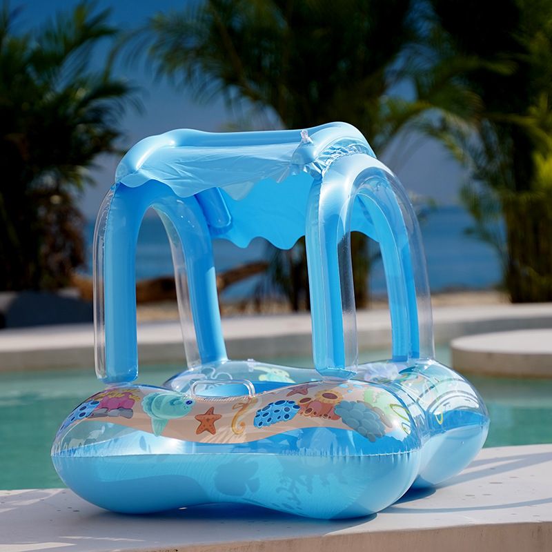 Pool och tillbehör Uppblåsbar simring för barn Extra tjock stor flytande babysits med vattenpistol Säker för pool Beach Play_voghion.com