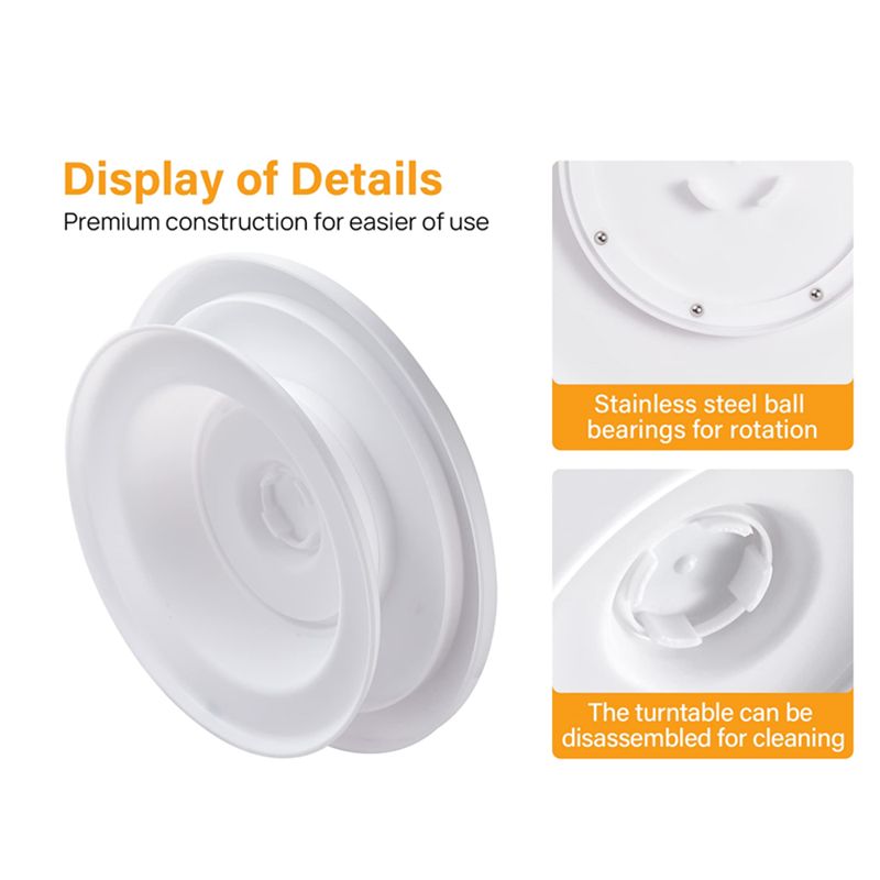 1/6 stuks taartdraaiplateauset met 2 glazuurspatels, 3 glazuurschrapers, taartdecoratieset, bakbenodigdhedenset voor feestjes_voghion.com