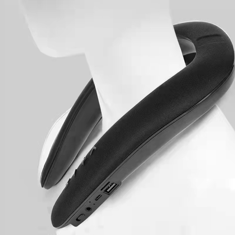 Neuer kreativer U-förmiger Nackenhaken drahtloser Bluetooth-Subwoofer Doppellautsprecher Netzwerk rot Tiktok Mini-Audio_voghion.com