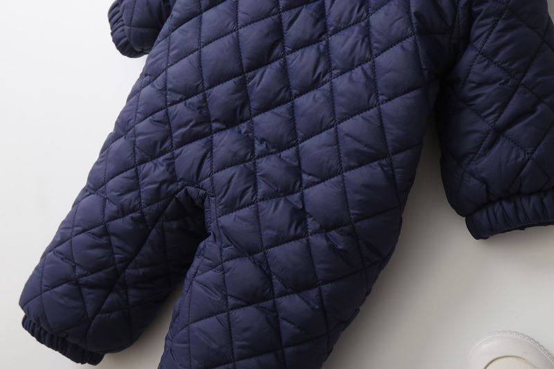 Cozy Fleece-Lined Hooded Baby Jumpsuit With Adorable Ear Design - Winter Warm One-Piece Romper For Toddlers (1-3 Years, 80-100cm) - Soft Polyester_voghion.com