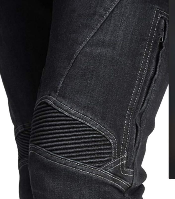 Jeans da motociclista: pantaloni in denim elasticizzato dal taglio dritto con protezione per le ginocchia, comfort di guida per tutte le stagioni, per uomo e donna_voghion.com