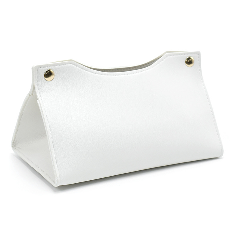 Leather tissue box, desktop tissue paper storage, toilet, kitchen, leather drawer_voghion.com
