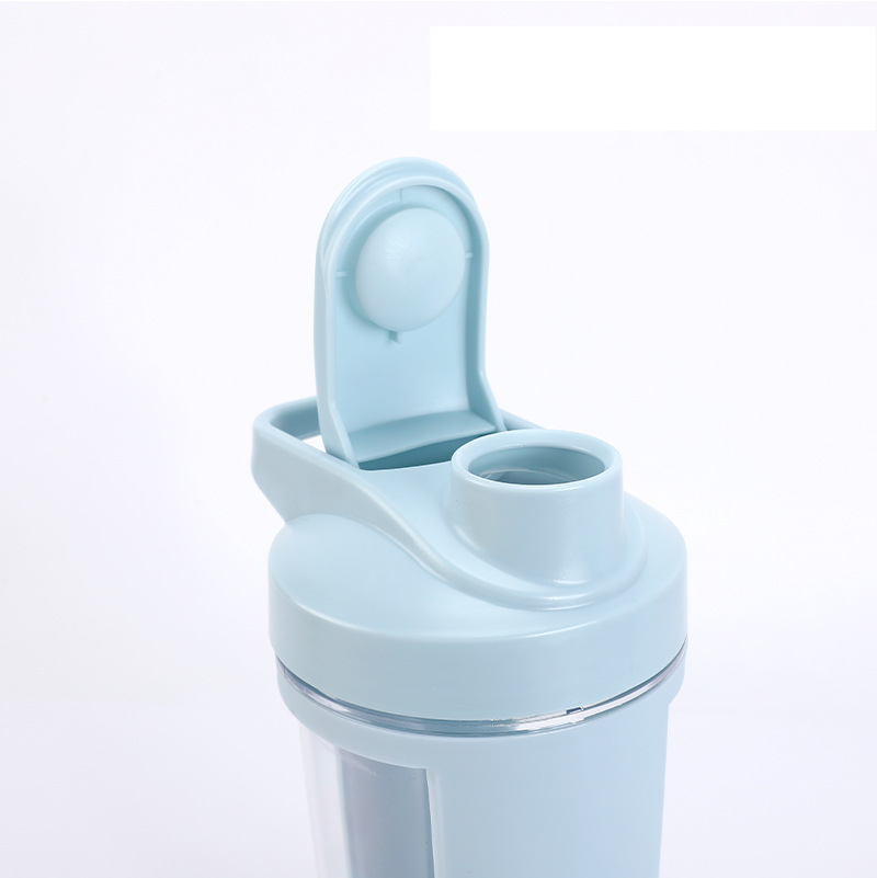 500 ml nešiojamas dvigubo sluoksnio plastikinis kokteilio puodelis su mastelio pieno kokteilio baltymų milteliais, fitneso sporto dovanų vandens puodelis_voghion.com