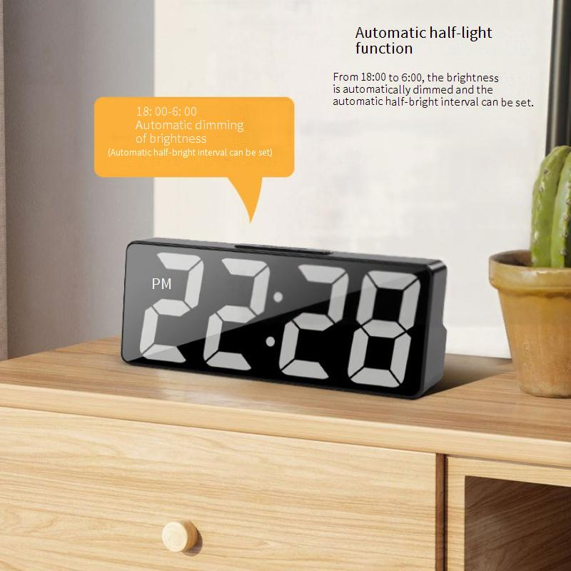 Desktop Clock Multifunctional Electronic Clock Living Room Alarm Clock Silent Needle Student Plug In Dual Purpose Small Alarm Clock_voghion.com