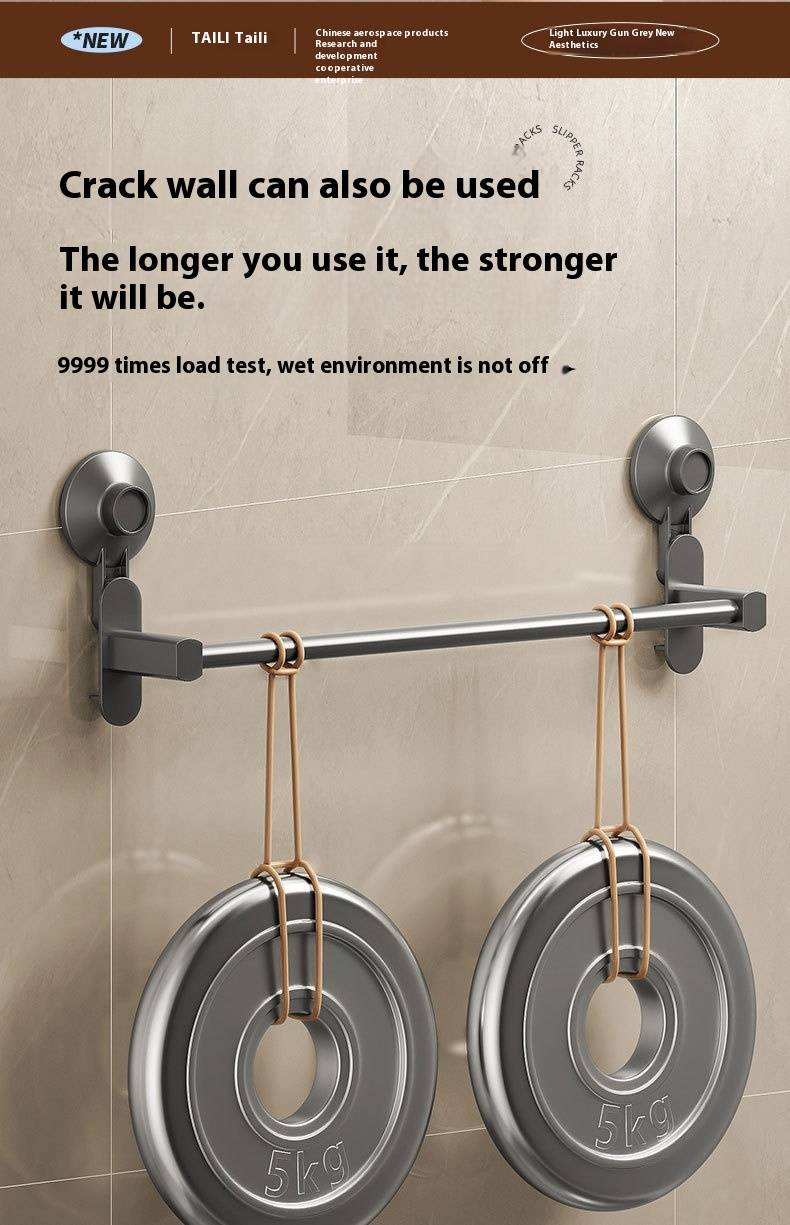 No Drill Bathroom Shoe Rack Wall Mounted Door Hanging Drying Storage Organizer For Shower Toilet_voghion.com