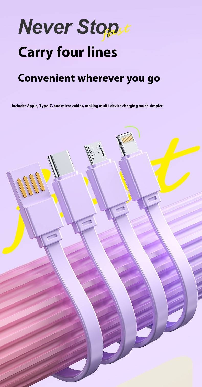 20000mAh Portable Power Bank With Built-in Cables, Compact & Fast Charging, LED Display, Multi-Protection For IPhone Android Devices_voghion.com