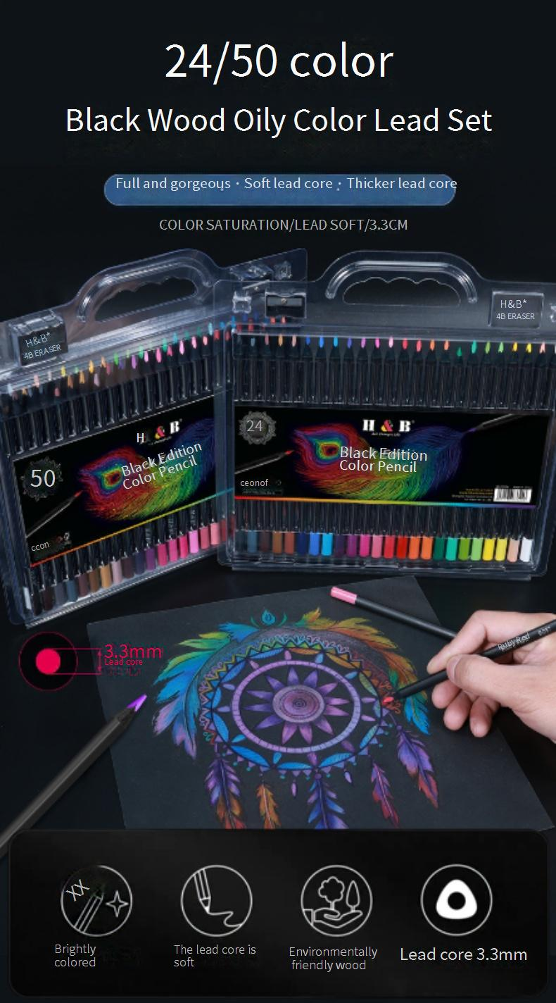 Set di matite colorate in legno professionali da 120 colori - Matite da disegno di alta qualità per schizzi, ombreggiature e colorazione - Pigmenti vivaci e resistenti_voghion.com