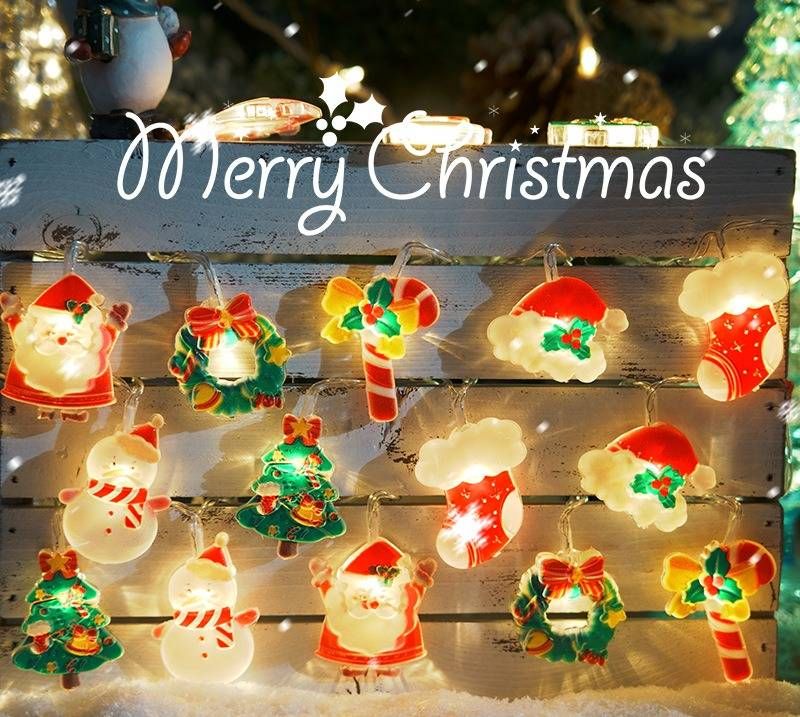 Guirnalda de luces LED navideñas: luces decorativas navideñas con pilas/USB para árbol, hogar y fiestas._voghion.com