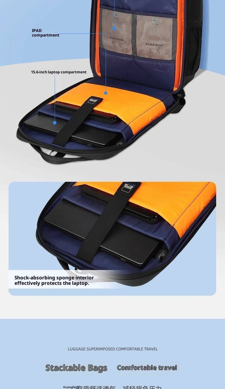 Zaino multifunzionale per laptop da uomo con porta USB, resistente all'acqua, spallacci con cuscino d'aria e grande capacità per viaggi, lavoro e università_voghion.com