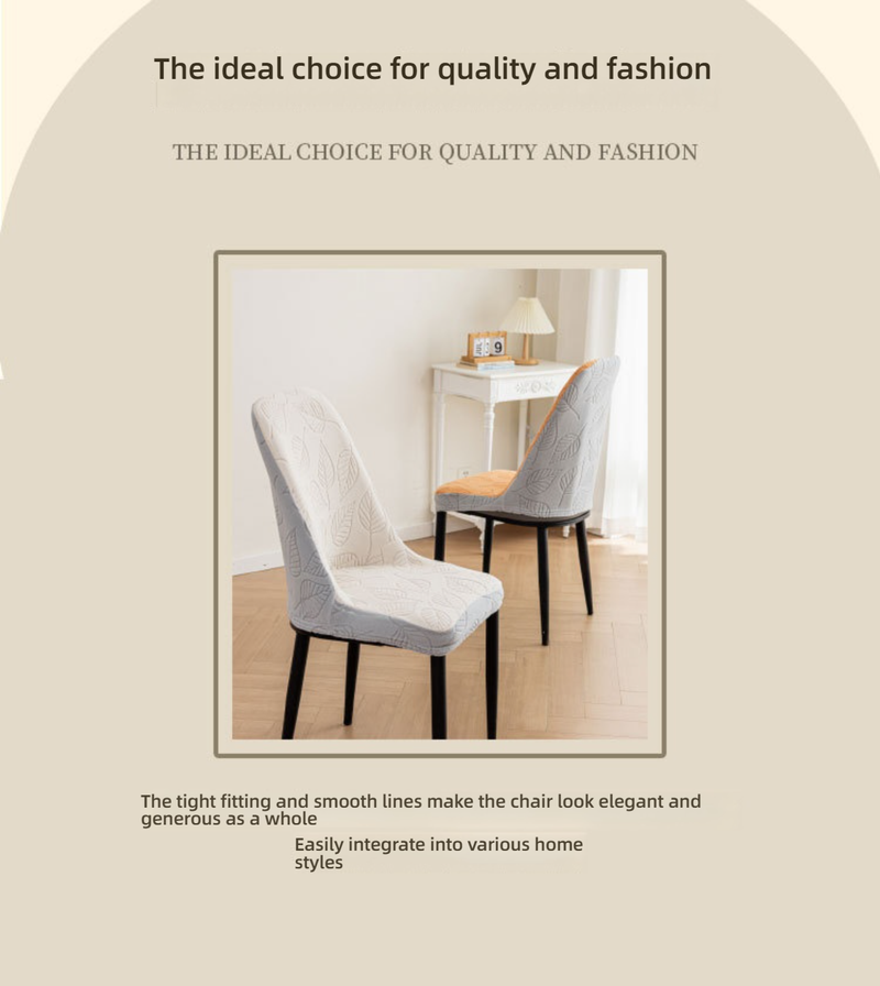 Coprisedie elastiche per sedie da pranzo – Coprisedie elasticizzate moderne (antiscivolo, resistenti, antipolvere, con motivo a foglie, diverse opzioni di colore)_voghion.com