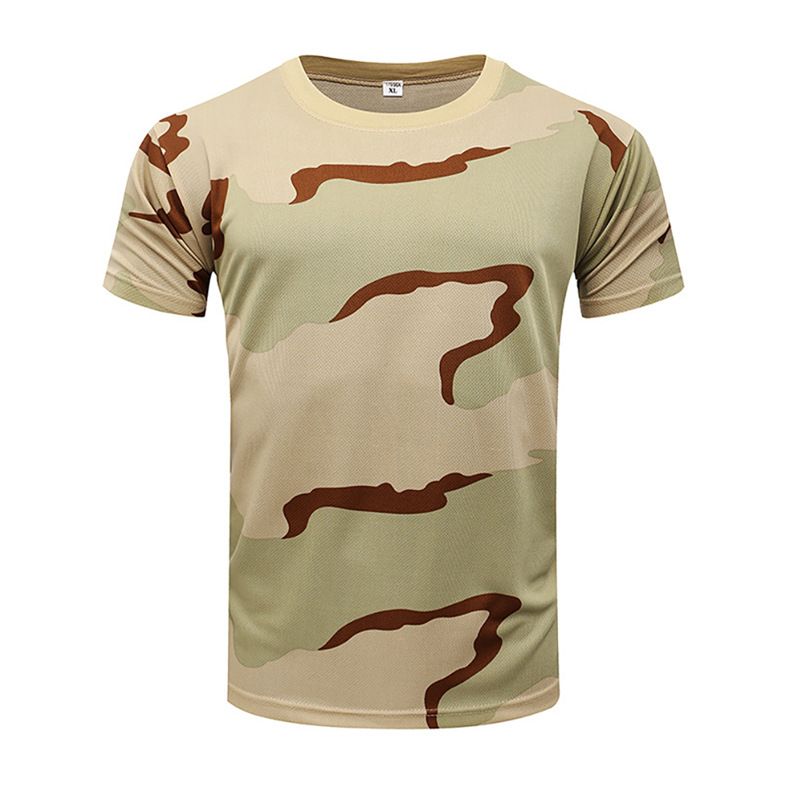Men's Clothing T Shirt Outdoor Military Fans Summer Quick Drying Loose Physical Training Camouflage Training Uniform Military Green Tactical T Shirt_voghion.com