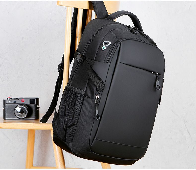 2024 new men's backpack, black backpack for men, student business travel laptop bag, wear-resistant and waterproof, large capacity backpack_voghion.com