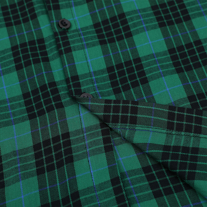 Camicie hawaiane casual da uomo transfrontaliere camicie a maniche corte da uomo del commercio estero camicie da uomo all'ingrosso camicie a quadri europee e americane_voghion.com