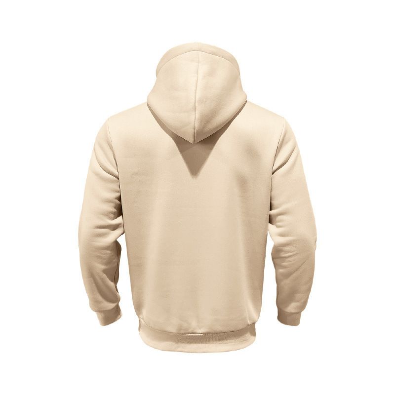 Unisex-Kapuzenpullover mit Fleecefutter und halbem Reißverschluss – Übergroßer passender Pullover für Paare mit Kontrasteinsätzen (Weiß/Marineblau/Schwarz/Hellgrau/Khaki/Burgunderrot, S-XXXL)_voghion.com