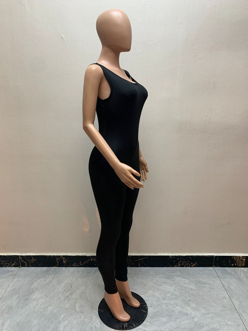 Women's casual sports sleeveless multi-color sexy jumpsuit_voghion.com